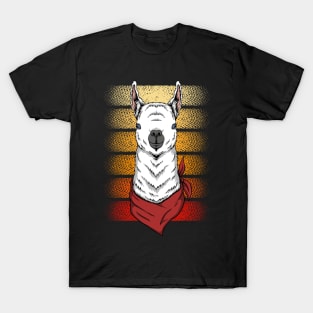 White Retro Llama T-Shirt